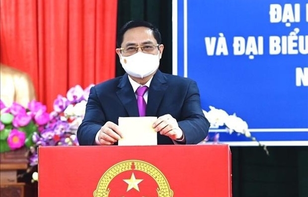 Prime Minister Pham Minh Chinh casts ballots in Can Tho