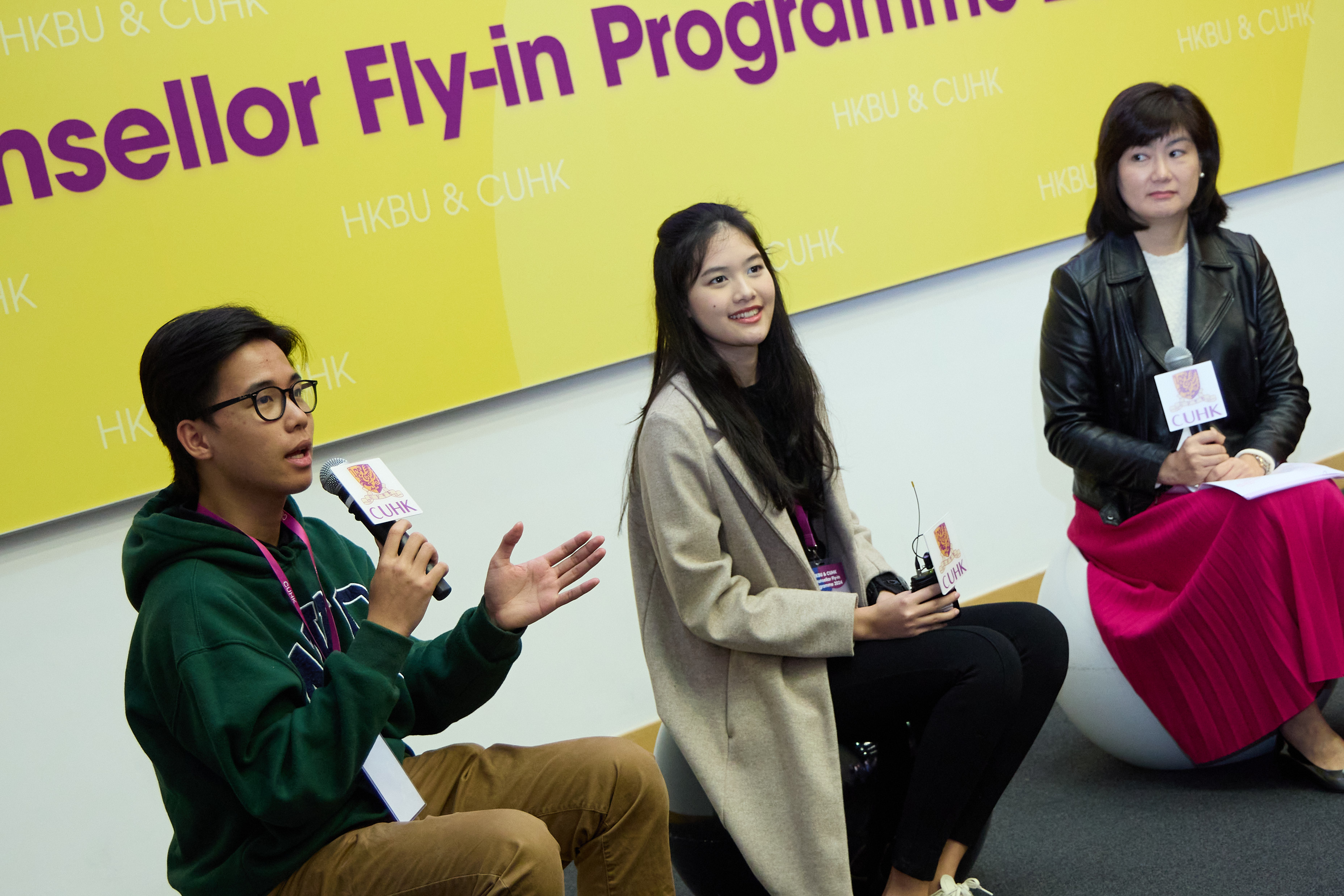 Ryan shares his international student experience during the inaugural International Counsellor Fly-In Programme 2024, a joint initiative by CUHK and HKBU.