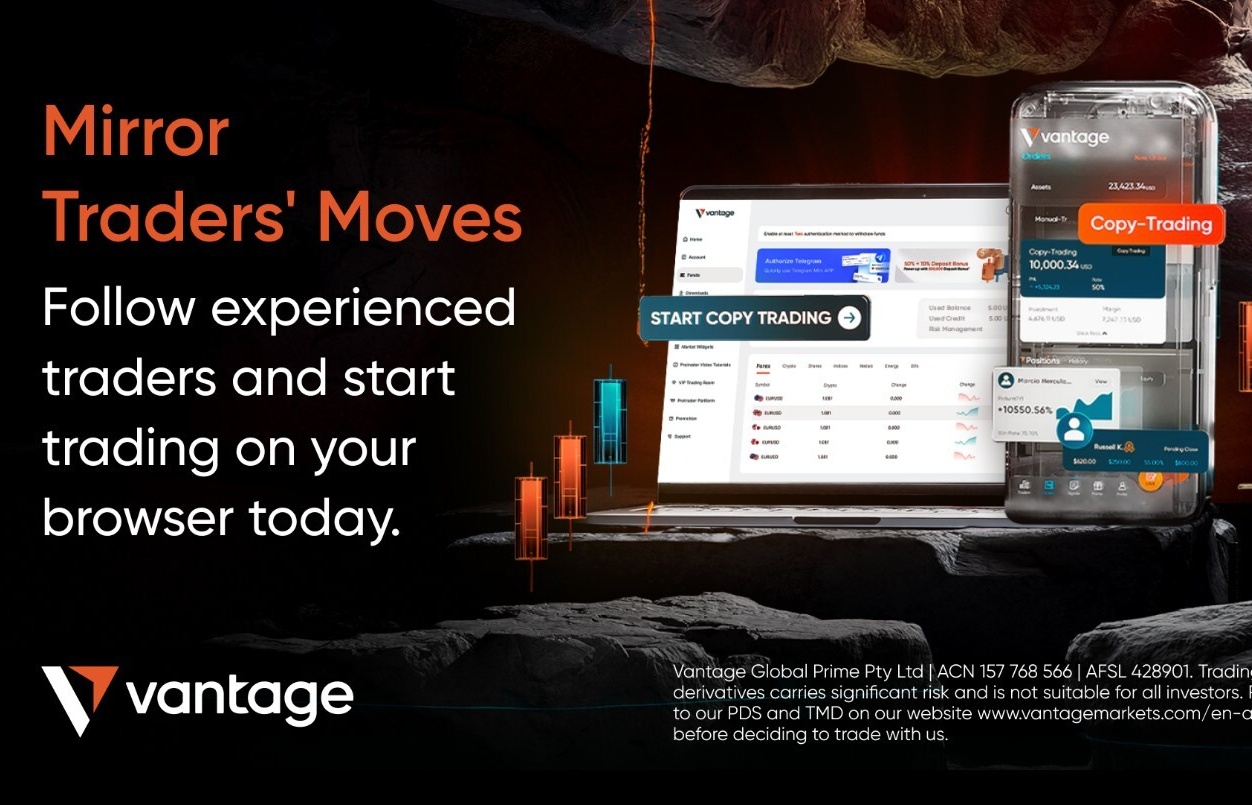 Vantage Rolls Out Copy Trading on Web Portal, Adds Bonus for New Users