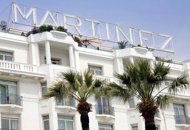 The Martinez Hotel in Cannes is shown in 2005. US hotel group Starwood Capital is to sell four key French properties, including the famed Martinez in Cannes and the Concorde Lafayette in Paris, to a Qatari investor. (AFP Photo/Pascal Guyot)