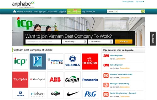 anphabe jsc launches vietnam best company to work portal