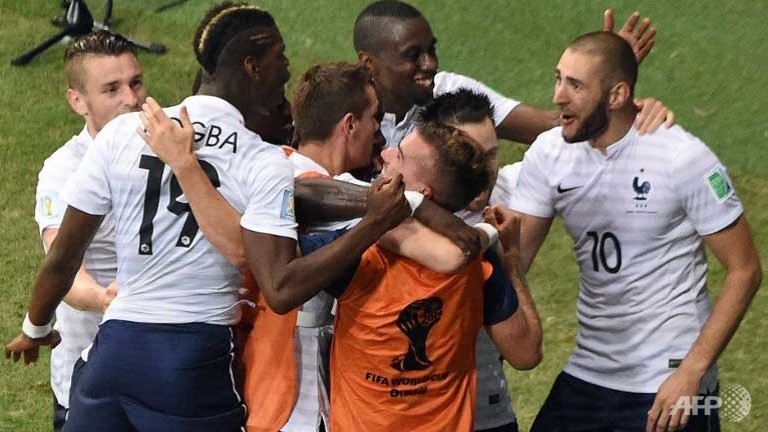 world cup france thrash switzerland to close on second round