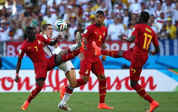 world cup klose equals scoring record as germany draw 2 2 with ghana