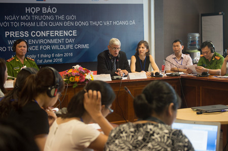 UNODC press conference on combating wildlife crime