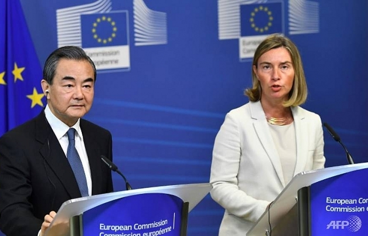 eu not at war with anyone on trade mogherini