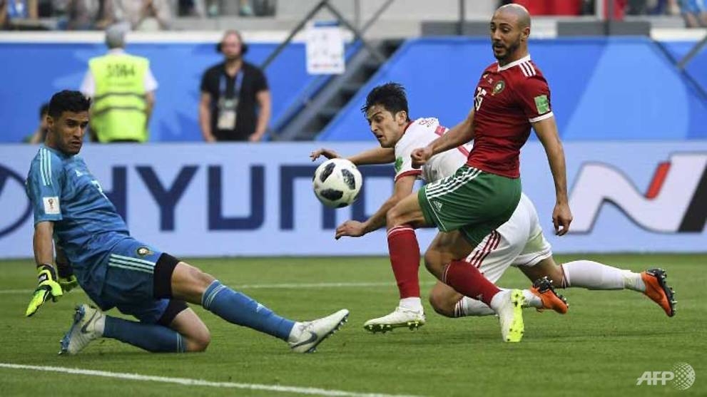 world cup iran grab late victory against morocco