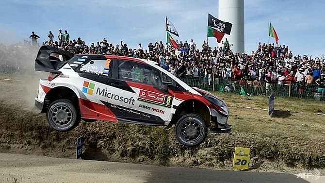 dominant tanak wins dusty rally de portugal