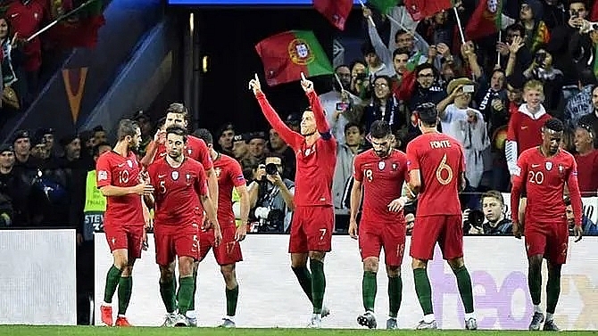 ronaldos hat trick sends portugal into nations league final