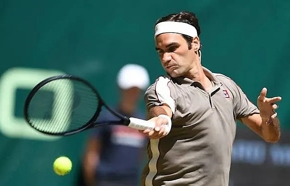 federer crushes goffin for 10th halle title