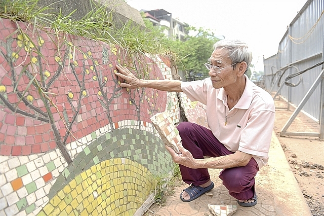 part of hanoi ceramic mural to be demolished