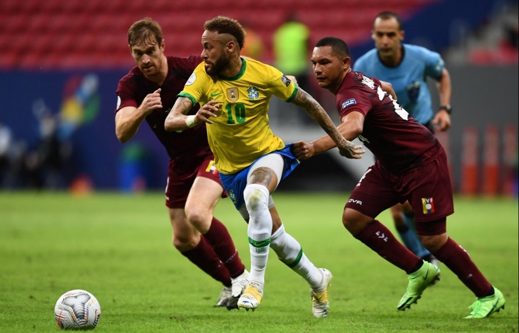Neymar helps Brazil cruise to Copa win over Covid-depleted Venezuela