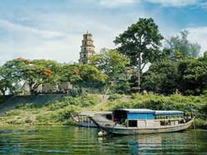 Gleaming and beautiful sight of Perfume River