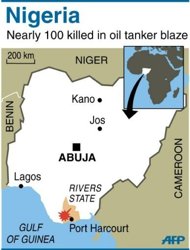 Nigeria oil tanker fire kills more than 100