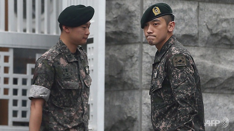 k pop star rain finishes military service