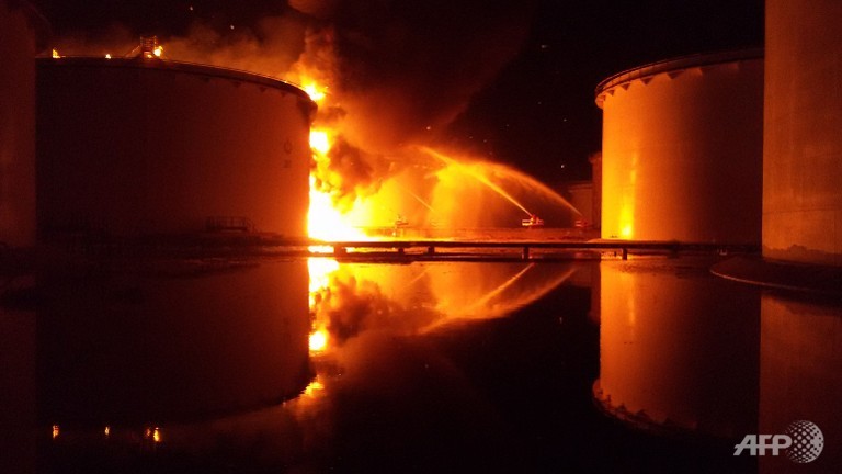 libya oil depot fire rages raising fears of major disaster