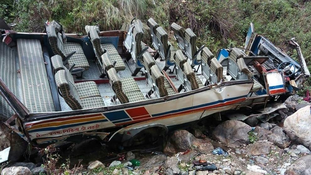 at least 44 dead in bus crash in northern india