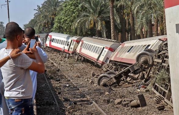 Egypt train derailment injures 55 people