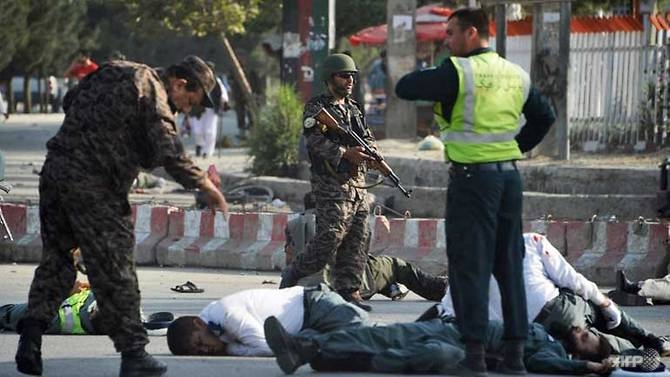 suicide attack at kabul airport leaves 14 dead 60 wounded