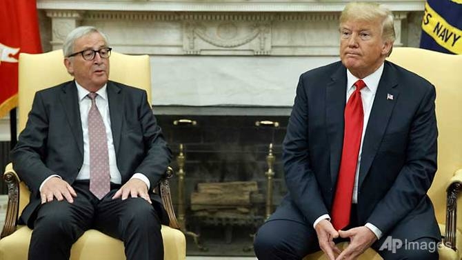 trump eus juncker agree to ease trade tensions