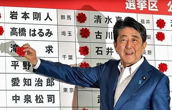 Japan's Abe claims victory in upper house election