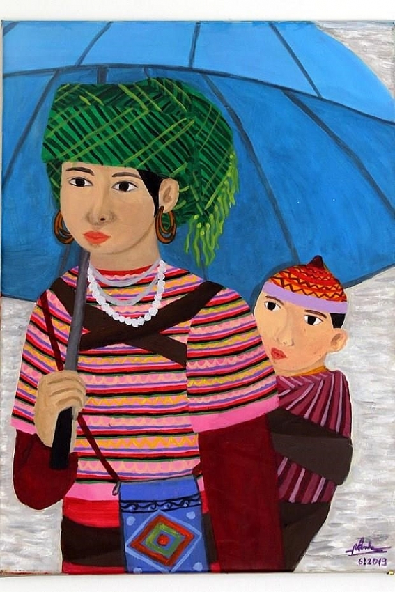 painting by vietnamese hearing impaired artist on display in italy