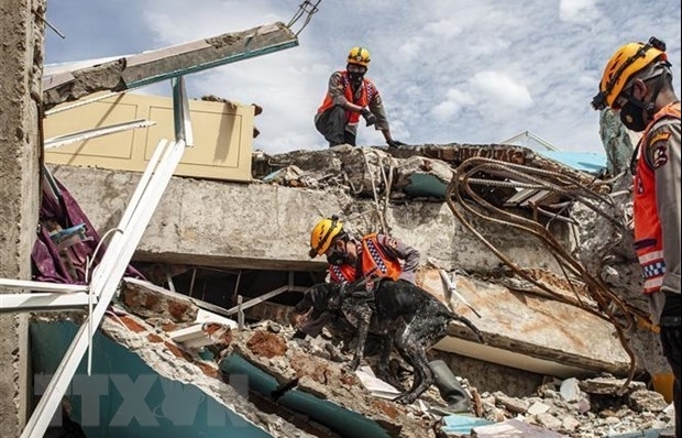 Strong earthquake strikes off Indonesia's Sulawesi island