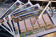 A Euro Millions lottery grid is shown in 2011. A ticket-holder in Britain has won a record 190 million euros (over $230 million) in the Euro Millions lottery. (AFP Photo/Kenzo Tribouillard)