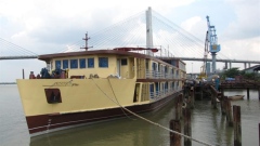 The Mekong Prestige ship is launched at the Saigon Shipyard on August 15, 2012