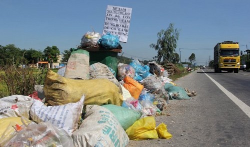 protests render tons of garbage stagnant at economic zone in central vietnam