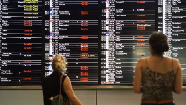 typhoon nida shuts hong kong more than 150 flights cancelled