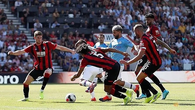 aguero strikes again as city win at bournemouth