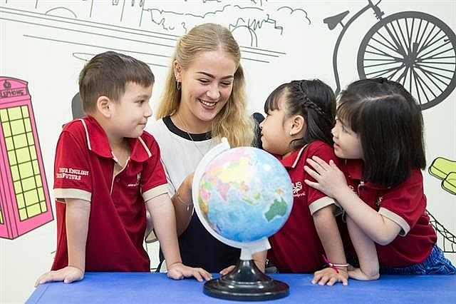 hcm city aims high in teaching foreign languages to school children