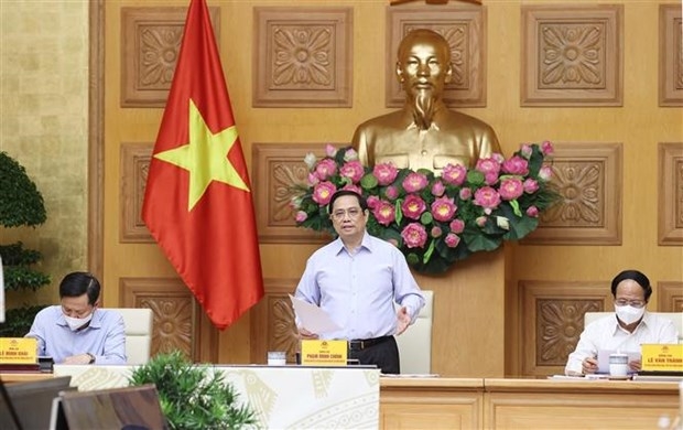 Prime Minister Pham Minh Chinh speaks at the conference (Photo: VNA)