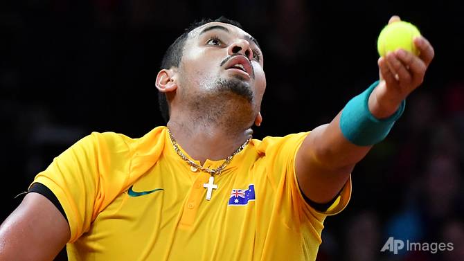 not serious kyrgios pulls aussies level in davis cup