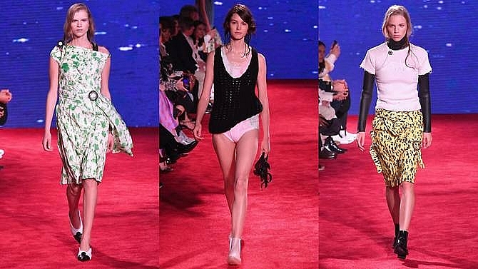 calvin klein goes for jaws coach does disney at new york fashion week