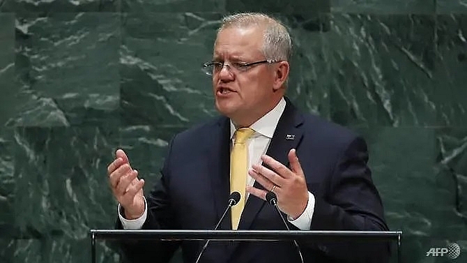 australia pm scott morrison lashes climate critics in un speech