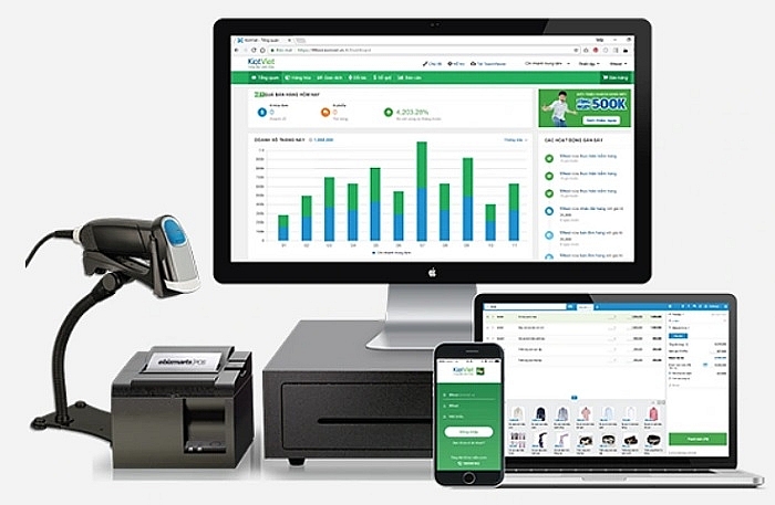 KiotViet provides a cloud-based POS solution for small and medium businesses in Vietnam, source: dantri.com.vn