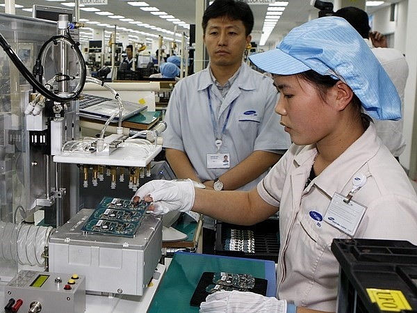 A mobile phone production line of Samsung Vietnam in Bac Ninh province (Photo: VNA)