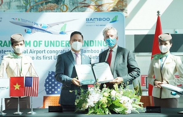 bamboo airways and sfo sign agreement to promote nonstop vietnam us flights