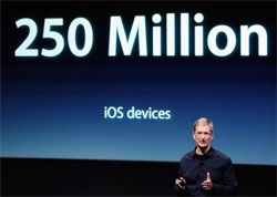 apple unveils updated iphone stock slips