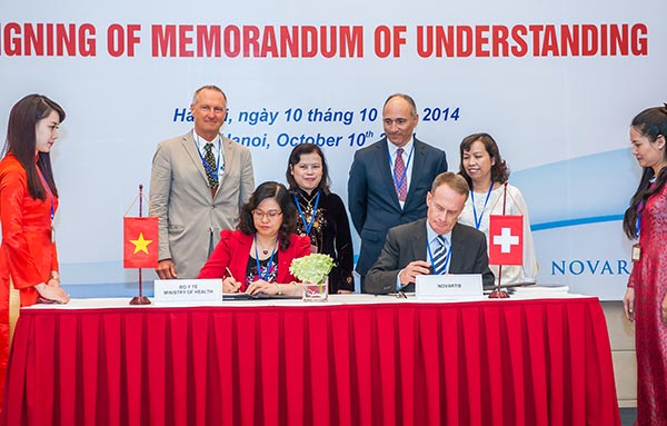 Vietnam Ministry of Health and Novartis form partnership for health