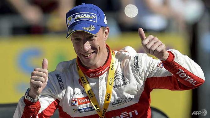 meeke wins in catalonia as ogier closes on title