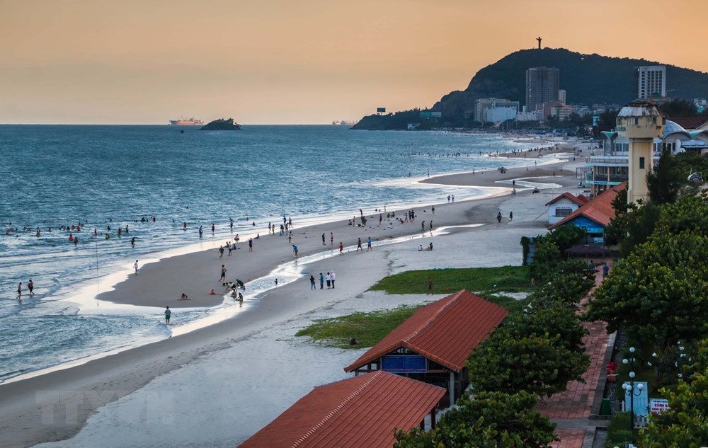 alluring scene of back beach in vung tau beach city
