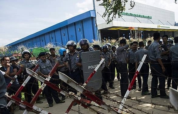 Clashes at Myanmar garment factory leave dozens injured