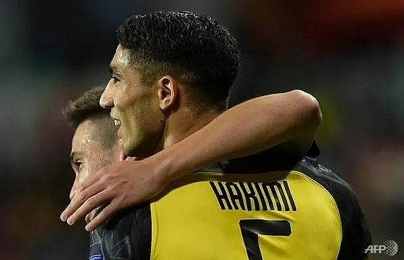 'Dangerous' Hakimi brace gives Dortmund win at Slavia Prague