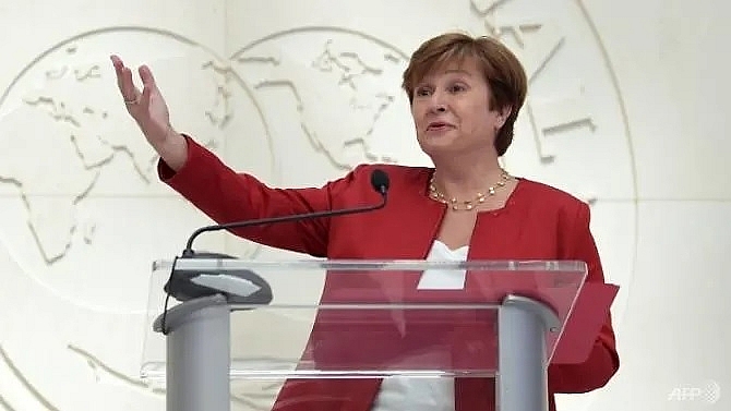 new imf chief georgieva says world suffering synchronised slowdown