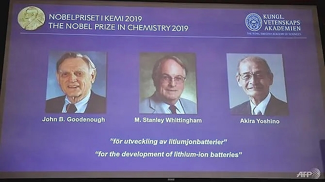 us uk japan trio win chemistry nobel for lithium ion battery