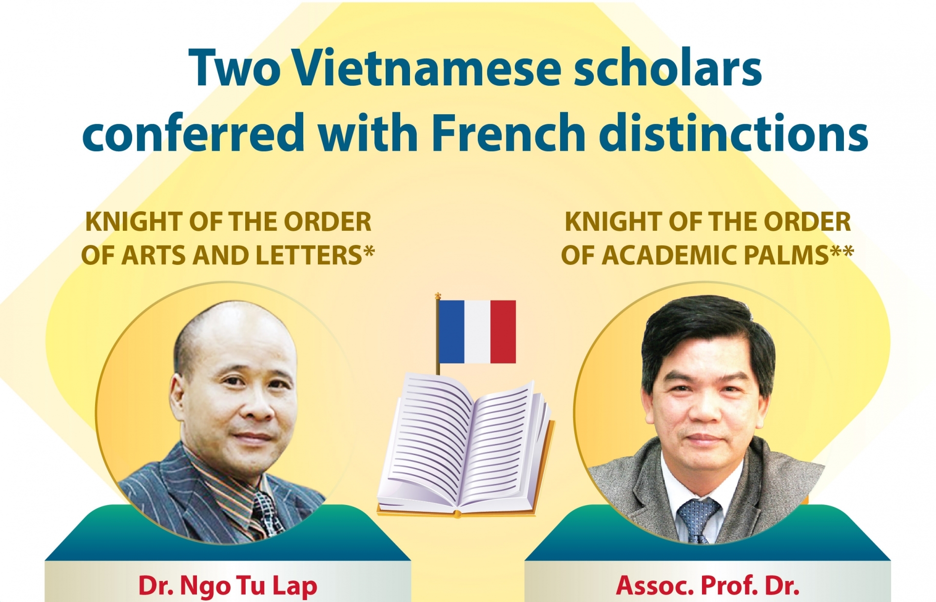 Two Vietnamese scholars conferred with French distinctions (Infographics)