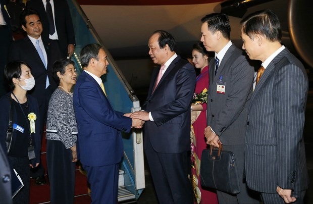 japanese pm yoshihide suga begins vietnam visit