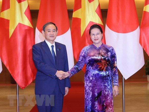 national assembly chairwoman meets japanese prime minister